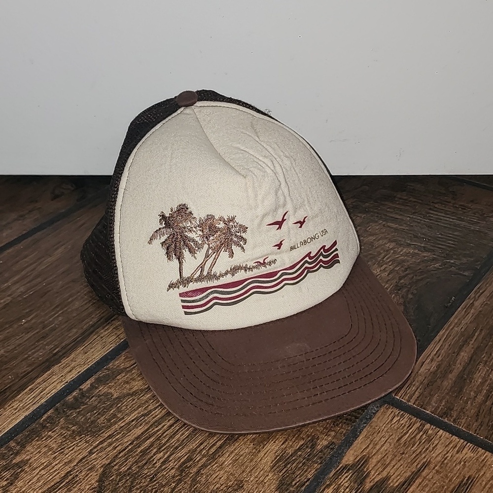 Billabong USA Brown Beach Trucker Hat Cap​​​​